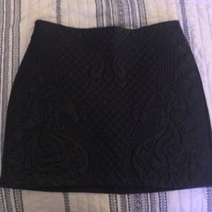 Quilted pleather mini skirt